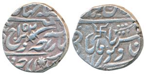 Takhat Singh (AH 1259-1290, 1843-1873 AD), Silver Rupee, 11.37g, Pali Mint, with the name 