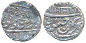 Jaswant Singh (AH 1290-1313, 1873-1895 AD), Silver Rupee, 11.4g, Sojat Mint, with the name