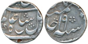 Murshidabad Mint struck at Calcutta, Silver ½ Rupee, 5.72g, in the name of Shah Alam II, R