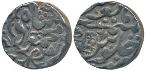 Bhakkar Mint, Silver Rupee, 9.83g, transitional coinage in the Sindh province, in the name