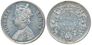 Victoria Queen, Silver Rupee, 1862, Bombay Mint, A / II / 0 / 11, (Prid 94). Very Fine+, R