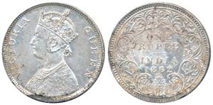 Victoria Queen, Silver Rupee, 1862, Bombay Mint, B / I / 0 / 4, (Prid 80). Very Fine+, Rar