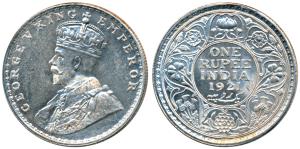 George V, Silver Rupee, 1921, Bombay Mint, (Prid 227). Uncirculated, Scarce.