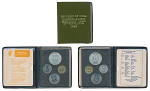 1969 Uncirculated Set, Gandhiji Birth Centennial, set of 4, 20 Paise to Rupees 10. In imma
