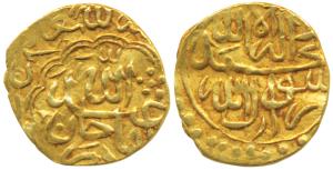Shaybanid, Abd Allah II (1583-1598 AD), Gold 1/12 Mughal Mohur, 0.91g, Badakhshan area, no