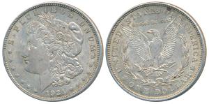 United States of America, Silver Morgan Dollar, 26.64g, 1921 (KM 110).Extremely Fine.