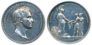 Native Education Society, Mountstuart Elphinstone Medal, Silver Medal, 31.61g, 1833, obv. 