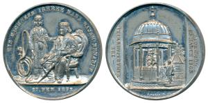 Banaras Maharaja’s Well, White Metal Medal, Maharaja Ishree Prasad Narayan Singh of Benara