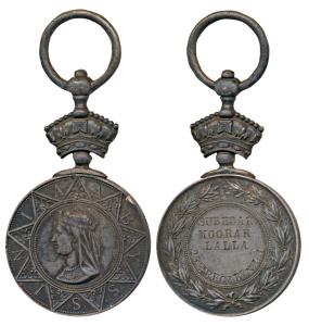 Abyssinian War Medal, Queen Victoria, Silver, obv. a veiled portrait of Victoria within a 
