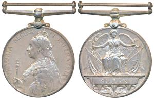 Queen’s Sudan Medal, Silver, 1899, obv. Jubilee bust of Queen Victoria, rev. Victory holdi