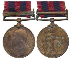 Africa General Service Medal, Edward VII, Bronze, Somaliland 1908-10 bar, awarded to Sweep