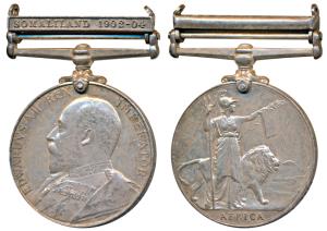 Africa General Service Medal, Edward VII, Silver, Somaliland 1902-04 bar, awarded to 2723 