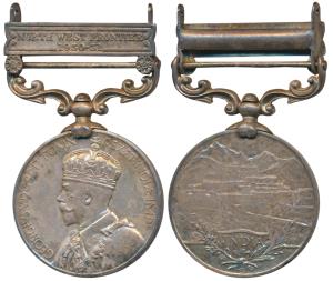 India General Service Medal, George V, Silver, Afghanistan North West Frontier 1919 bar, a