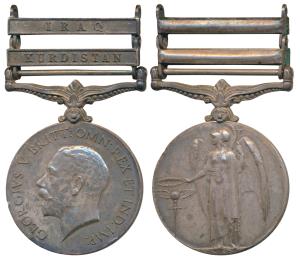 General Service Medal, George V, Silver, Iraq & Kurdistan bar, awarded to 2331 Sepoy Ragho