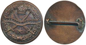 Indian Army Overseas Service Badge, Bronze, pin backed. Extremely Fine.