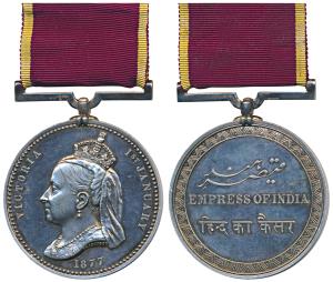 Victoria, Empress of India, Silver Medal, 96.45g, obv. portrait of Victoria wearing a veil