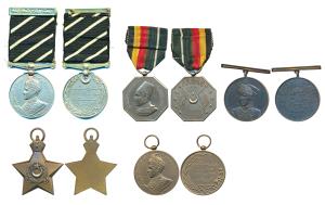 Bahawalpur, Victory Star 1939-45 Medal, Copper, a five pointed star with a star and cresce