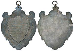 Bhavnagar, Silver Medal in the shape of a Sheild, 73g, awarded for the Best Accommodation 