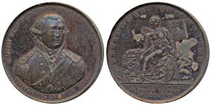 George III, Battle of Camperdown, 11 October 1797, Bronze Medal, obv. uniformed bustof Lor