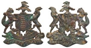 Bijawar State, Copper, Copper coat of Arms, 15.7g.Very Fine+.