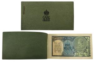 George V, Rupee 1, Booklet, 2nd issue, 1935, signed J. W. Kelly, a complete booklet of 25 