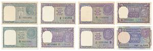 Rupee 1, near complete set of 57 notes, with different dates and signatures of all varieti