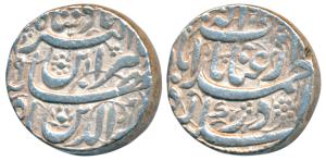 Jahangir, Silver Rupee, 11.42g, Ahmedabad Mint, Inayat couplet, RY 19 (KM 149.4). About Ex