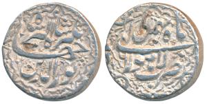 Jahangir, Silver Rupee, 11.33g, Lahore Mint, Month Bahman, RY 6, Ornamental type, (KM 145.