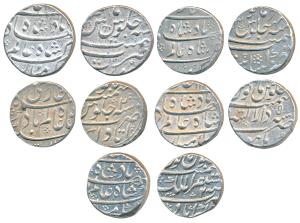 Shah Alam Bahadur, Silver Rupee (5), Mustaqir-al-Mulk Akbarabad Mint, AH (1120)/2; Dar-us-