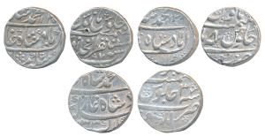 Muhammad Shah, Silver Rupee (3), Mustaqir-ul-Khilafat Akbarabad Mint, AH 1137/7; Bareli Mi