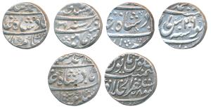 Muhammad Shah, Silver Rupee (3), Mustaqir-ul-Khilafat Akbarabad Mint, AH 115X/28; Muhammad