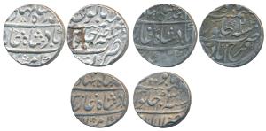Ahmed Shah Bahadur, Silver Rupee (3), Allahabad Mint, AH (116)3/3; Farrukhabad Mint, RY 2;