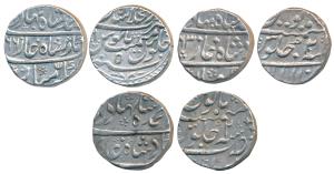 Ahmed Shah Bahadur, Silver Rupee (3), Allahabad Mint, AH (11)63/2; Kora Mint, AH (116)3/2;