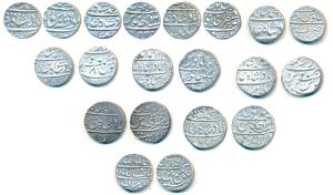 Muhammad Shah, Silver Rupee (10), Dar ul-Khair Ajmer Mint, AH 113x/2; Mustaqir-ul-Khilafat