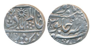Raja Hindupat Singh, Silver Rupee, Chhatarpur Mint, in the name of Shah Alam II, RY 7, wit