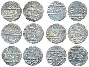 Kota urf Nandgaon Mint, Silver Rupee (6), in the name of Muhammad Akbar II, RY 5, 11, 12, 