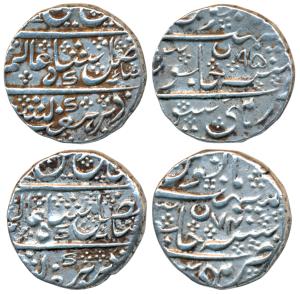 Krishna Raja Wodeyar, Silver Rupee (2), Mysore Mint, in the name of Shah Alam II, RY 74 an