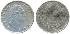 William IV, Silver Rupee, 1835. About Extremely Fine.