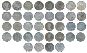 Victoria Queen & Empress, George V and George VI, Silver ¼ Rupee (18), 1840 (2), 1862 (2),