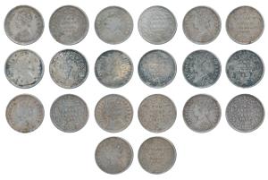 Victoria Empress, Silver 2 Annas (10), 1862 (2), 1886, 1891, 1893, 1894, 1896, 1897 and 19