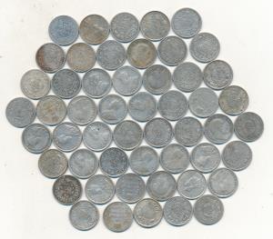 Victoria, Edward, George V, George VI, Silver ¼ Rupee (52), 1890, 1894, 1906 (4), 1907 (2)