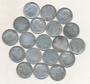 Edward VII, Silver Rupee (19), 1903 (5), 1904 (3), 1907 (11). Fine+. (19)