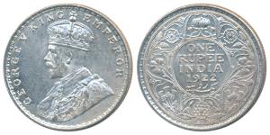 George V, Silver Rupee, 1922, Bombay Mint, (Prid 228). Uncirculated.