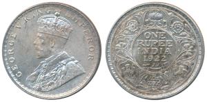 George V, Silver Rupee, 1922, Bombay Mint, (Prid 228). Uncirculated.