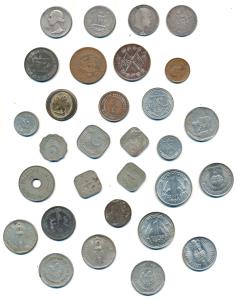 Assorted Lot, Great Britain, Edward VII, Silver Shilling, 1902; USA Silver ¼ Dollar 1945; 