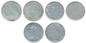 Assorted Lot, Great Britain, Victoria, Silver ½ Crown, jubilee head, 1891; Egypt, Silver 1
