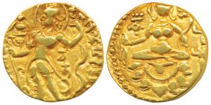 Guptas, Chandragupta II (c. 380-413 AD), Gold Dinar, 7.73g, ’Archer’ type, obv. king nimba
