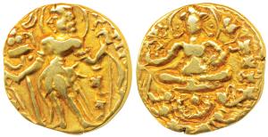 Guptas, Skandagupta (455-480 AD), Gold Heavy Dinar, 8.91g, ‘Archer’ type, obv. king nimbat