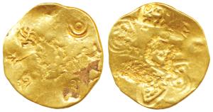 Chalukyas of Kalyana, Jayasimha II Jagadekamalla (1015-1043 AD), Gold Pagoda, 3.71g, obv. 