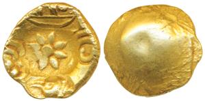 Yadavas of Devagiri, Krishna Deva (c. 1247-1261 AD), Gold Gadyana / Padma Tanka, 3.82g, Pu